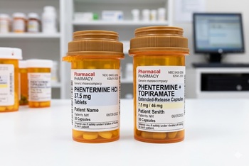 Phentermine and topiramte botttles